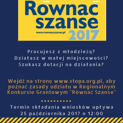 RÓWNAĆ SZANSE 2017 - KONKURS