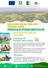 Zapraszamy na spotkanie konsultacyjne w dniu 22.05.2023 roku w Łysomicach